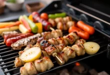 Photo of Шашлык с овощами на мангале