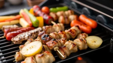 Photo of Шашлык с овощами на мангале